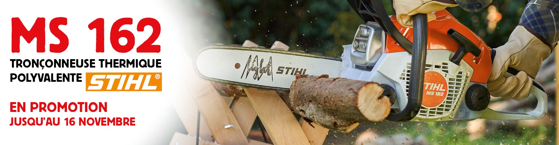 Tronçonneuse thermique polyvalente MS 162 - En promotion jusqu'au 16 novembre